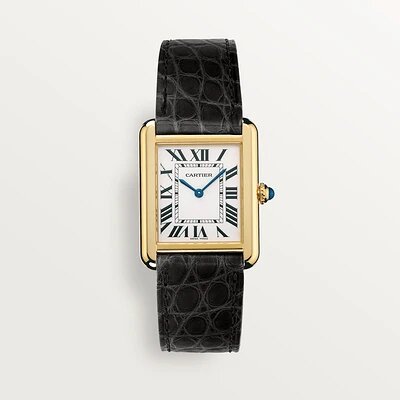 Cartier Tank - Black Leather Gold